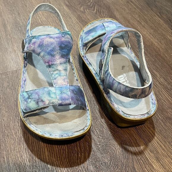 Alegria Kendra Multicolor Mermaid Leather Sandals - Picture 1 of 5